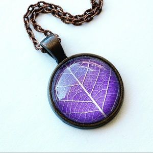 Beautiful Handmade Real Pressed Leaf Necklace